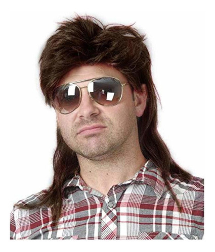 Kaneles Mullet Wigs Para Homens 80s Fantasias Fancy Party