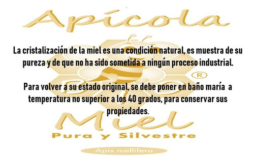 Imagen 9 de 9 de Miel De Abeja 100% Pura Y Silvest - Unidad a $15000