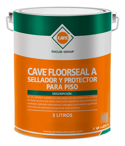 Cave Floorseal A - Sellador De Pisos Galón 3 Kg