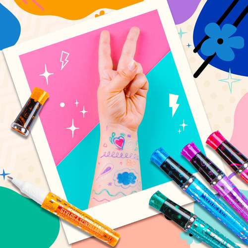 Juego De Arte Corporal Fashion Angels Sparkle Tats 6 Marcado Color Nombre Del Diseño