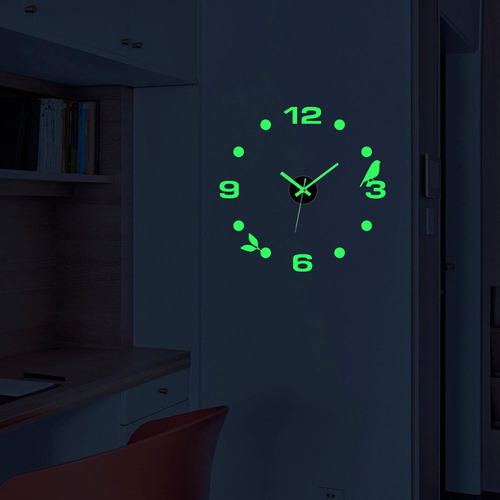 S Pegatinas De Reloj De Pared Luminosas, Relojes De Pared 3d