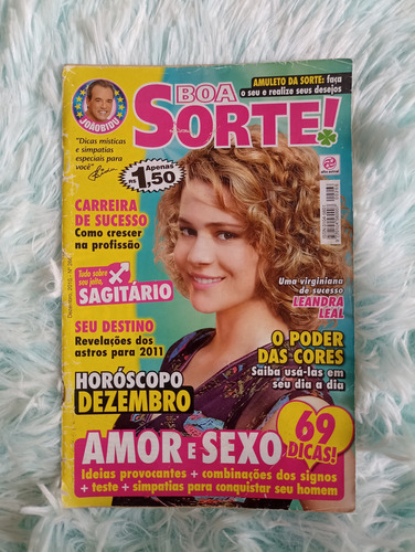 Revista Boa Sorte C/ Leandra Leal, Horóscopo E Previsões (Usado)