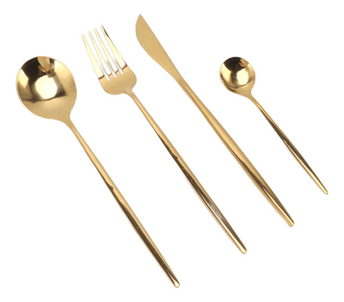 Juego De Cubiertos, Cubertería De 4 Piezas, Utensilio Pulido