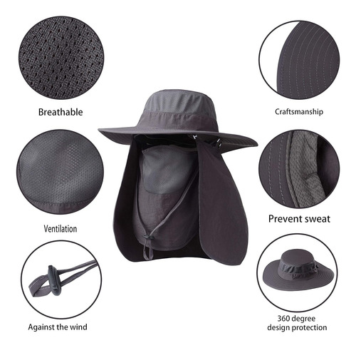 Koolsoly Gorro De Pesca,gorra Con Protección Solar Upf 50...