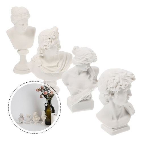 Para Esculturas Griegas En Miniatura, 4 Piezas
