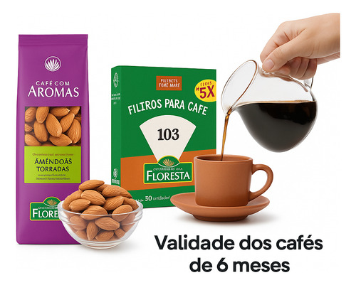 Kit Premium Atacado 50 Café Aroma Gourmet 10caixa Filtro 103