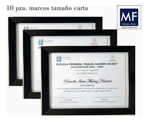 10 Marcos Para Diploma Con Vidrio  Antireflejante 