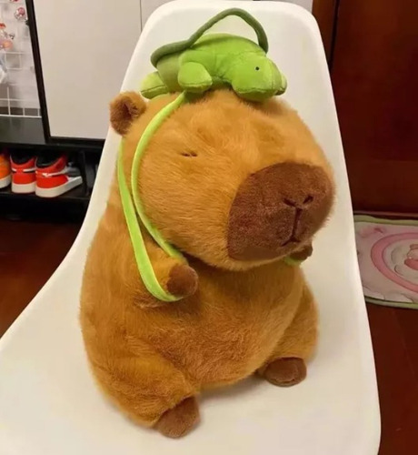Peluche Capibara Con Mochila Grande 55cm Suave Tierno Muñeco