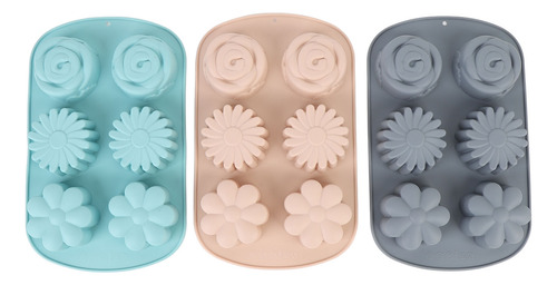 Moldes De Silicona Para Tartas, 6 Cavidades, Antiadherentes,