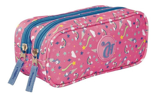 Estojo/necessaire 2compartimentos Capricho Unicórnio-sestini Cor Rosa