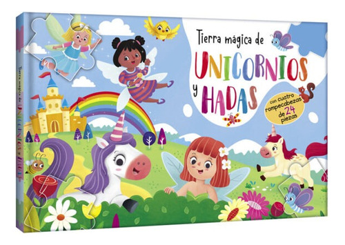 Tierra Mágica De Unicornios Y Hadas  Libro Rompecabezas