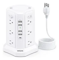 Comprar Multicontactos Regleta Hub Alimentador Usb De Torre Oficina