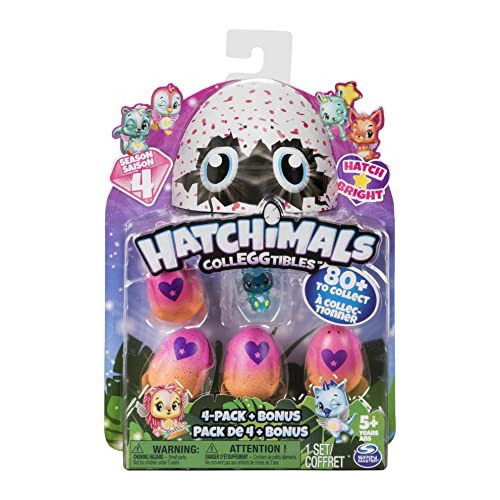 Hatchimals Colleggtibles, Paquete De 4 + Bonificación, Coll