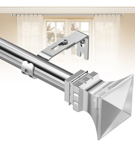 Barras De Cortina Plateadas Para Ventanas De 28 A 48 Pulgada