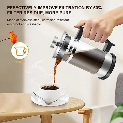 Cafetera De Acero Inoxidable Con Filtro Francés Para Té