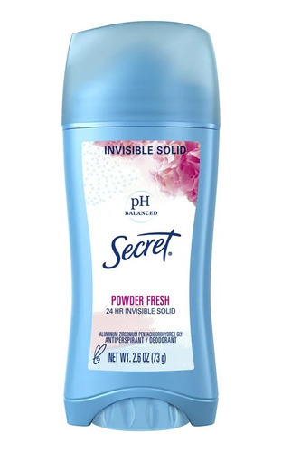 Desodorante Secret Invisible Solid - Powder Fresh - 73g