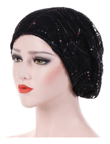 Gorro De Encaje Trenzado G Para Mujer, Con Abalorios, Musulm