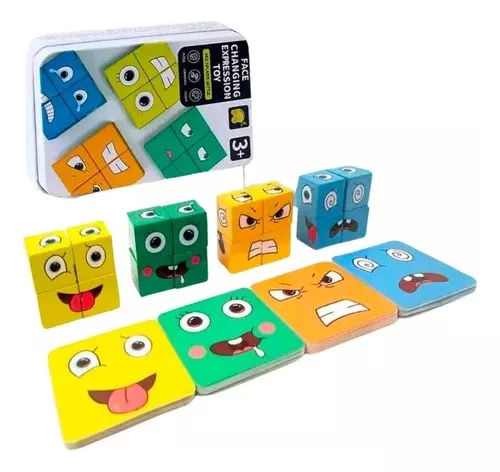 Jogo Expressões Faciais Cards e Cubos