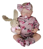 Comprar Boneca Bebê Reborn Menina Pintada Realista 48cm Menina Rosa
