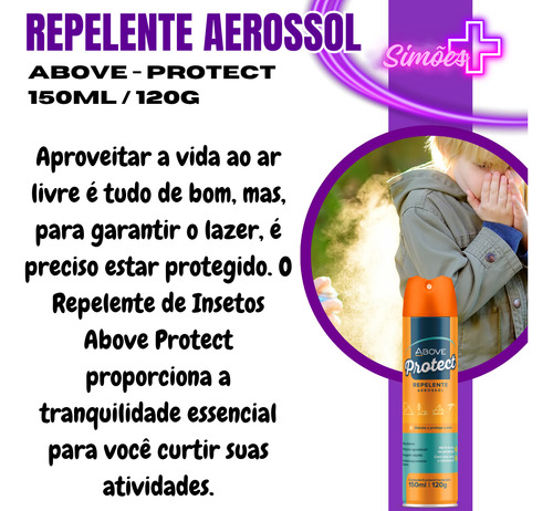 Repelente De Insetos Above Protect 150ml Contra Dengue 4 Un