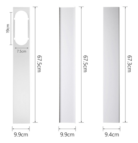 Set De 3 Placas De Ventana Para Aire Acondicionado