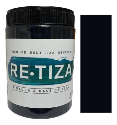 Negro 1 Kilo. Pintura Tiza Al Agua Decorativa Mate