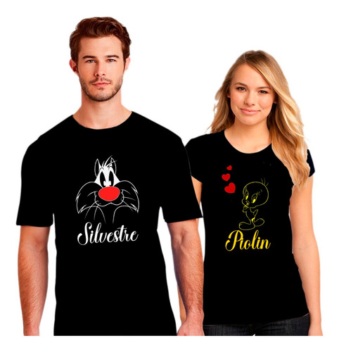 Par De Poleras Pololos/novios/enamorados Silvestre Y Piolín