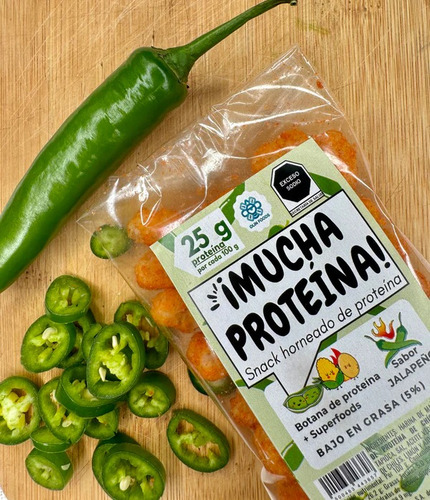 Botana Alta En Proteína Sabor Jalapeño Power Pops 50gr