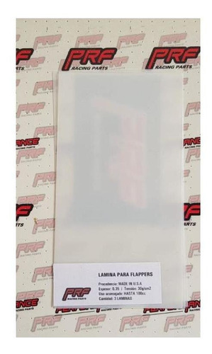 Lamina Flapper Blanca 3 Unidades Espesor 0.35 Prf