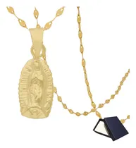 Comprar Dije Medalla Virgen De Guadalupe Con Cadena 45cm Oro 10k Italy Mujer Dama Niña Virgencita Oro Puro 10k Bautizo Niña Dama Gargantilla Oro 10k Joyeria Religiosa Bautizo Confirmacion Niña Bebe Mujer Dama