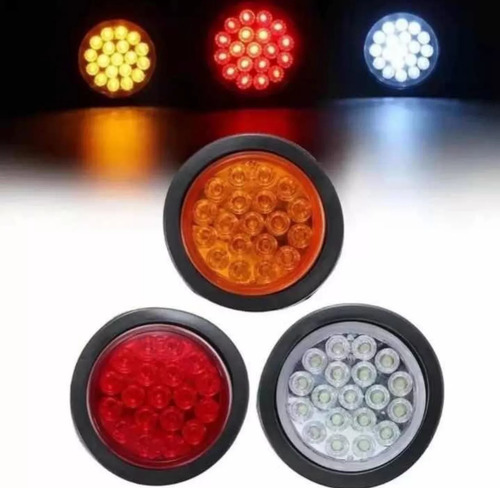 Luz Trasera Camión Luz Trasera 19 Led 12v 4 Pulgadas Blanco