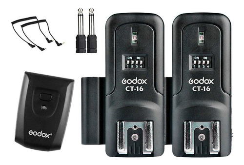 Radio Flash Com 2 Receptores Para Canon Nikon 16 Canais