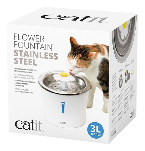 Fuente Bebedero De Agua Para Gatos Con Luz Led 3l