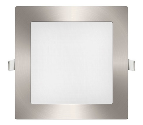 Imagen 1 de 7 de 10 Paneles Led Embutir Cuadrado Níquel Platil 12 Watt L.fria