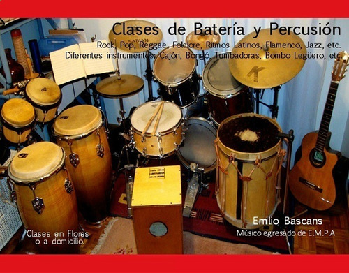 Imagen 1 de 6 de Clases De Batería Y Percusión En Zona Flores