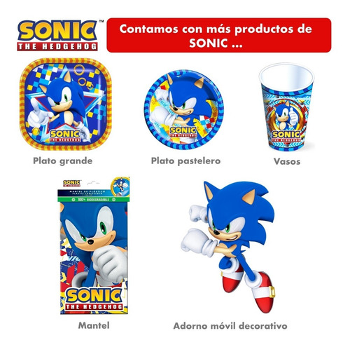 Block De 250 Stickers Sonic Artículo Fiesta Son0h1