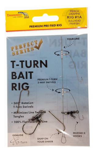 Thundermist Lure Company Lure Company T-turn Bait Rig, Clear