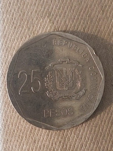 República Dominicana 25 Pesos Año 2015 Cobre Níquel  Km#107