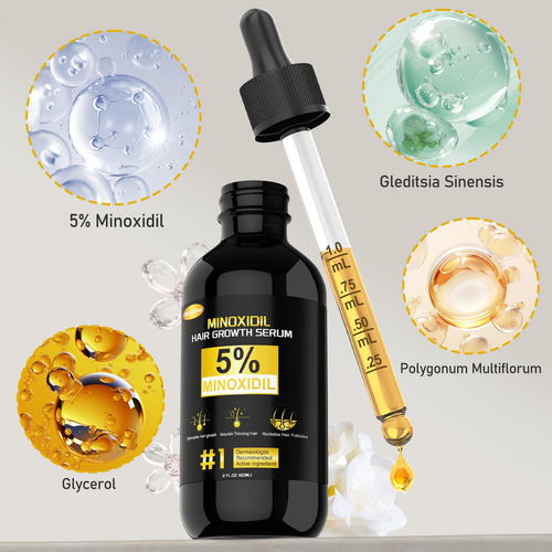 Tratamiento Anticaída Wulumer Minoxidil 5% Serum 60 Ml/2 Oz