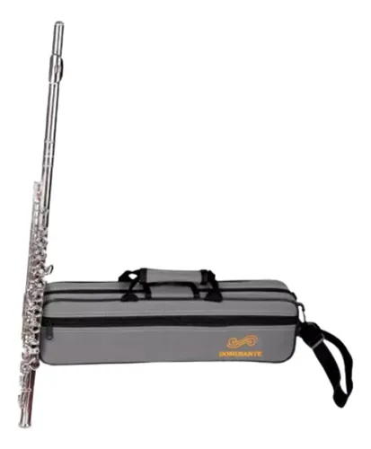 comprar Flauta Transversal Em Dó Dominante C\u002F Kit Limpeza E Semicase Cor Prateado
