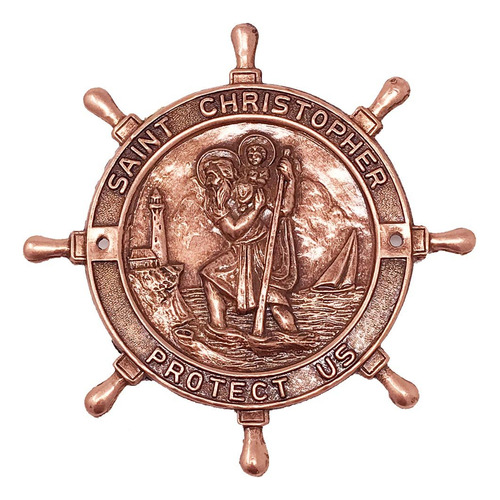 Fa Dumont Saint Christopher Protect Us - Placa Para Barco