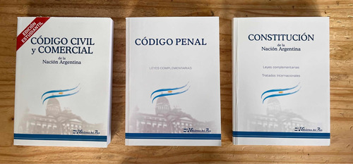 Pack Estudiantil: Código Penal+civil Y Comercial +constituc