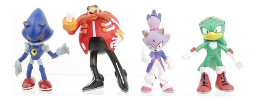 Set 12 Figuras Juguete Sonic Shadow Tail Dr Eggman Vectoc