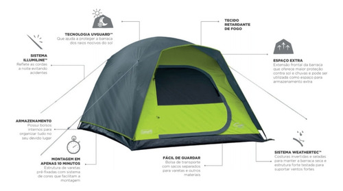Acampamento Amazonia Coleman para 2 pessoas