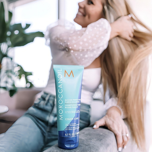 Moroccanoil Shampoo Violeta Blond Perfecting, Rubios Y Canas