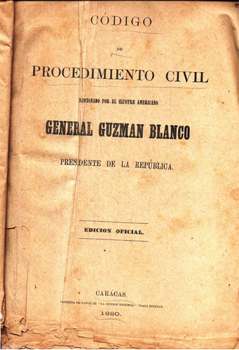 Codigo De Procedimiento Civil De 1880 Edicion Oficial