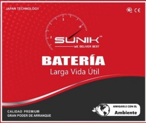 Bateria 12n6.5 Sunik Gel Yb6.5lb 139/66/102