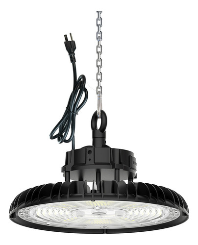 Lampara Led Industrial Tipo Ufo 200w Alta Potencia Colgante Estructura Clavija