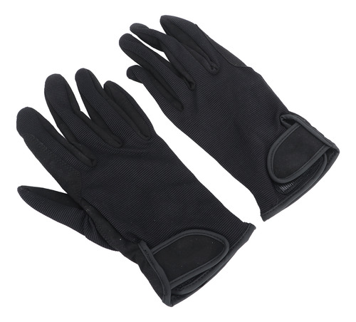 Guantes De Equitación Para Hombre Y Mujer, 1 Par, Negros, An