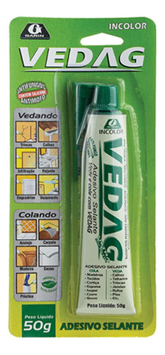 Vedacalha Vedag Incolor 50gr Garin - Kit C/12 Unidades